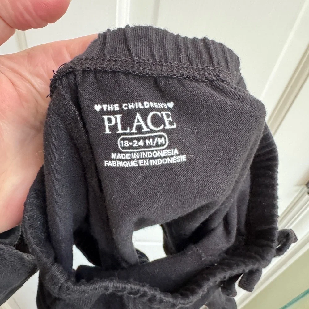 Children's Place 18-24M Black Ruffle Hem Soft Shorts